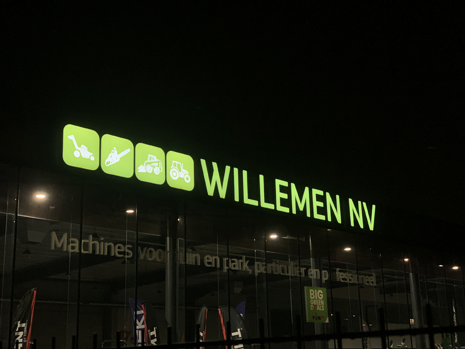 Lichtreclame Willemen