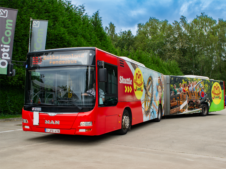 Opticom, reclamezuil, totem, Fleetmarking, lichtreclame gevel, gevelletters, wagenbelettering, signalisatie