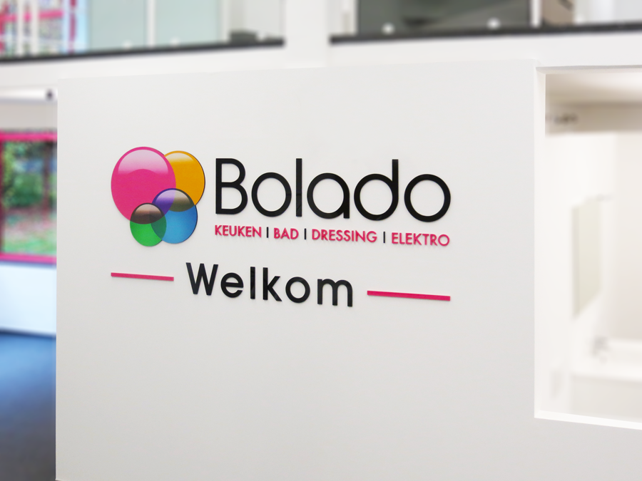 Reliëfletters in dibond of acrylox