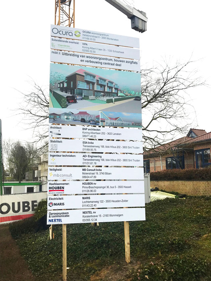 Reliëfletters in dibond of acrylox